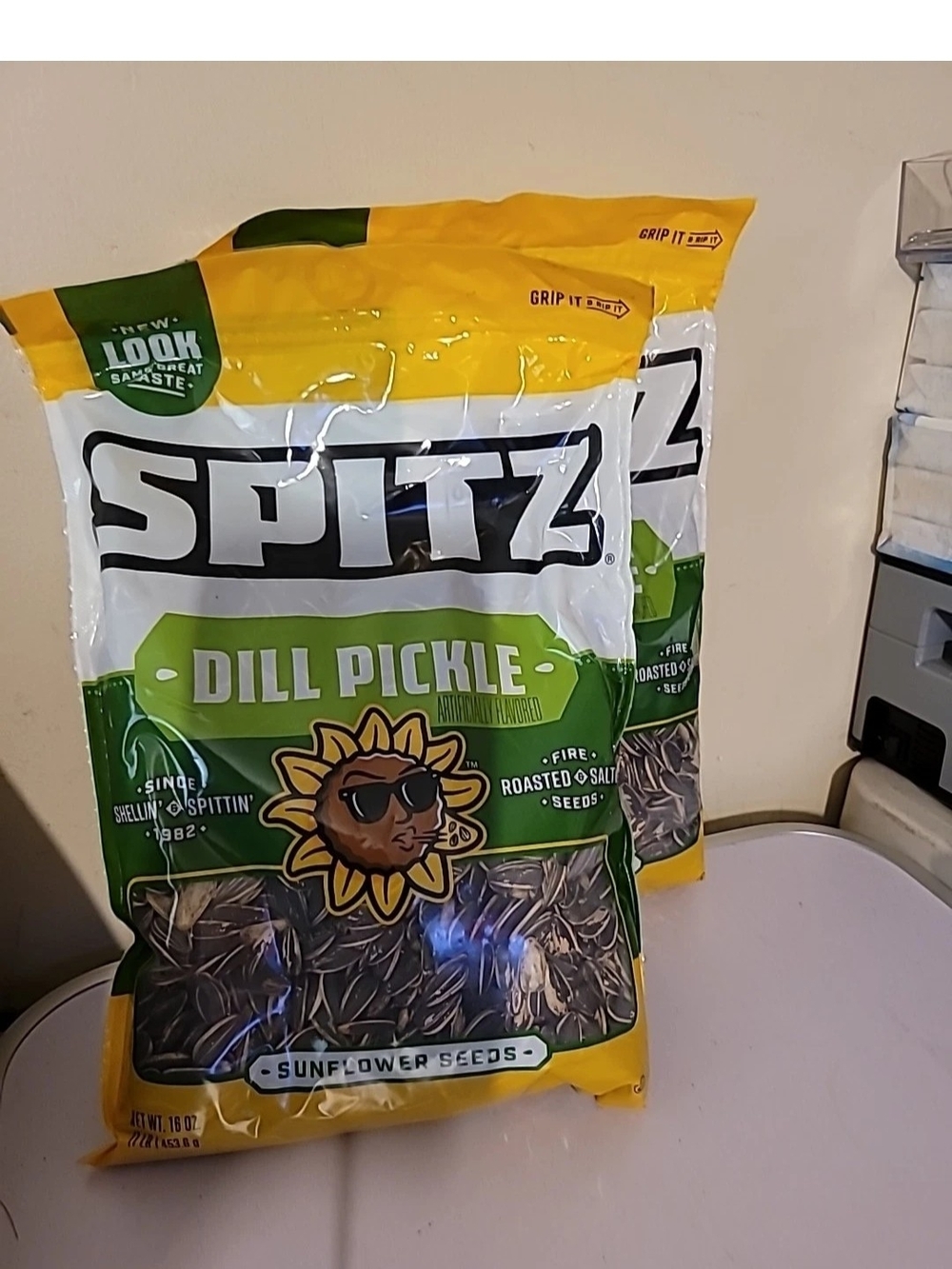 Spitz Dill Pickle Sunflower Seeds - Yellow & Green Packaging